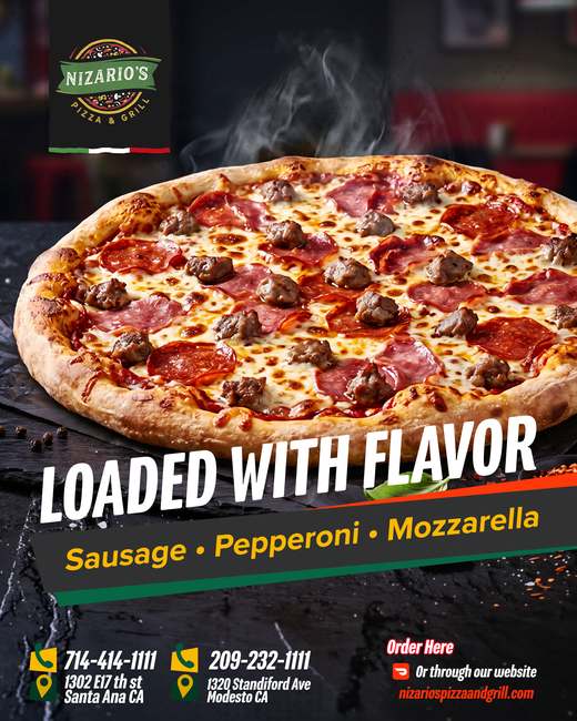 تصميم سوشيال ميديا لـ Nizario's Pizza & Grill من 255