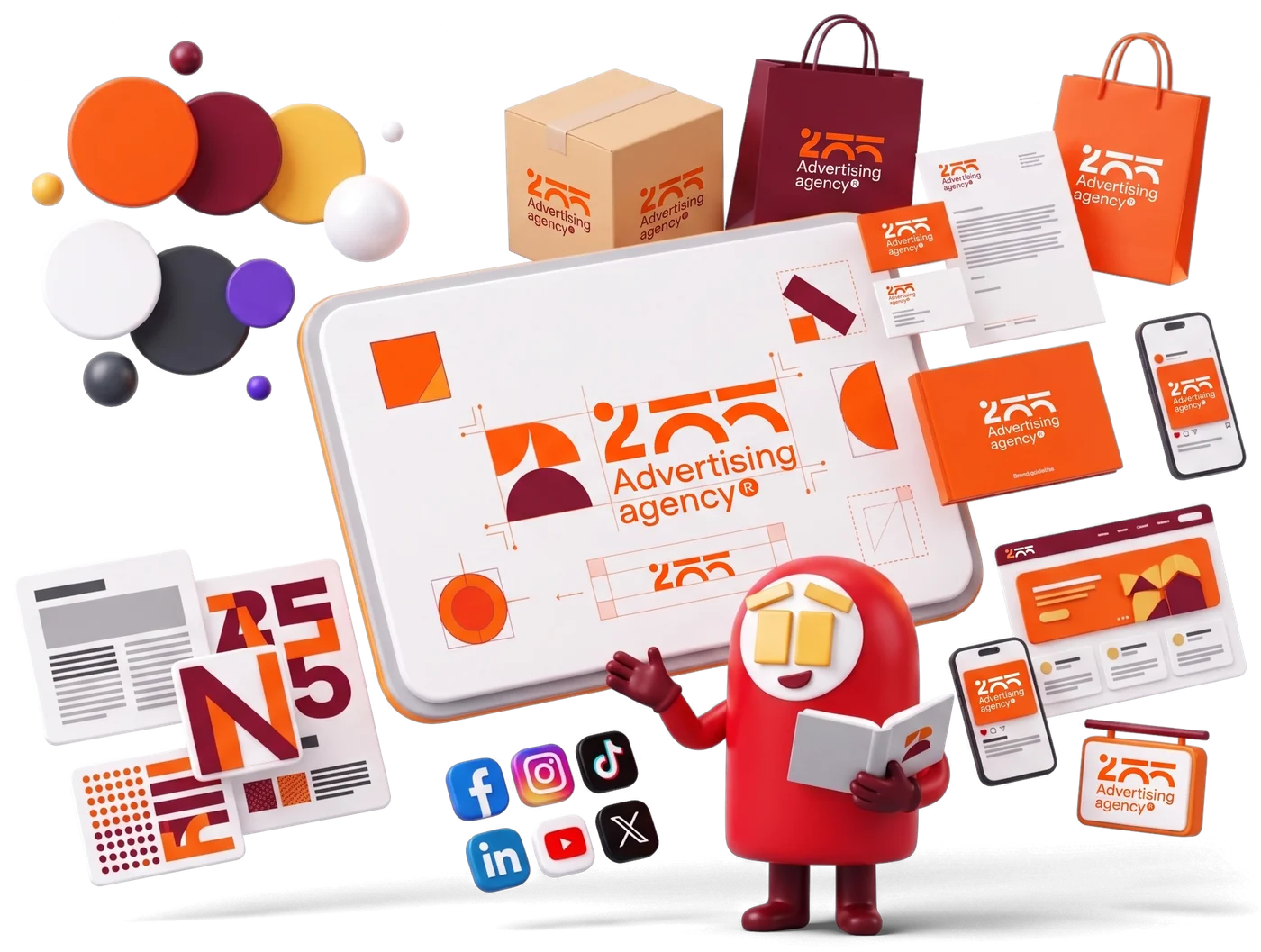 هوية بصرية وتصميم شعارات من 255
